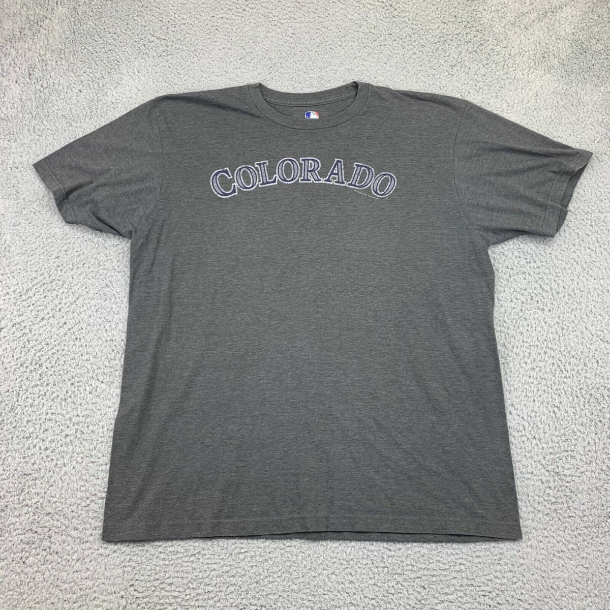 Colorado Rockies Shirt Mens Extra Large Heather Grey Crew Neck MLB