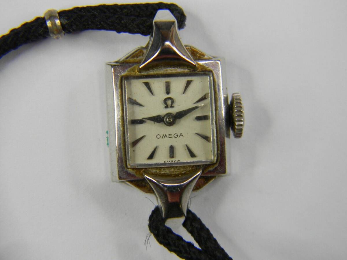 VINTAGE 1958 OMEGA 481 LADIES 14K WHITE GOLD FILLED WATCH - NICE