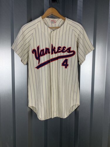 1970’s Vintage New York Yankees Lou Gehrig Wilson Baseball Jersey Size 38 RARE 海外 即決