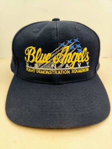 Vintage Blue Angels US Navy Military Trucker Hat Strapback Dad Cap