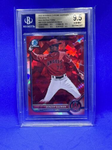 2022 Bowman Chrome Denzer Guzman Sapphire Red 1/5 BGS 9.5 GEM MT Angels Star 海外 即決代行