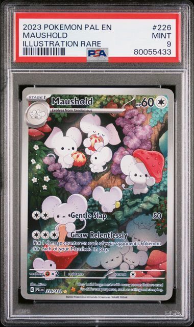 PSA 9 Mint 2023 Pokemon Paldea Evolved Maushold Illustration Rare