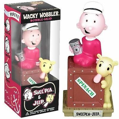 Sweet Swee Pea and Jeep Rare Retired Funko Wacky Wobbler Bobble