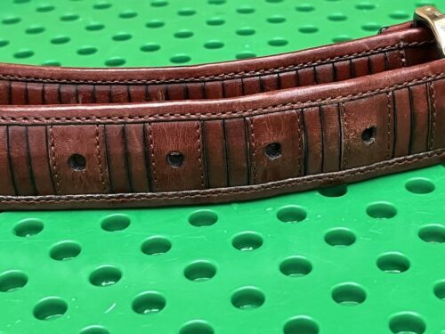 Mezlan Brown Leather Style 3109 Dress Belt Made in Spain Men´s Sz