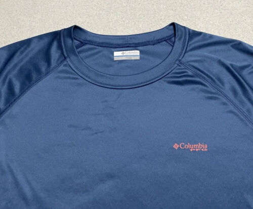 Columbia PFG Omni-Shade Shirt Men´s 2XL Blue Long Sleeve Athletic