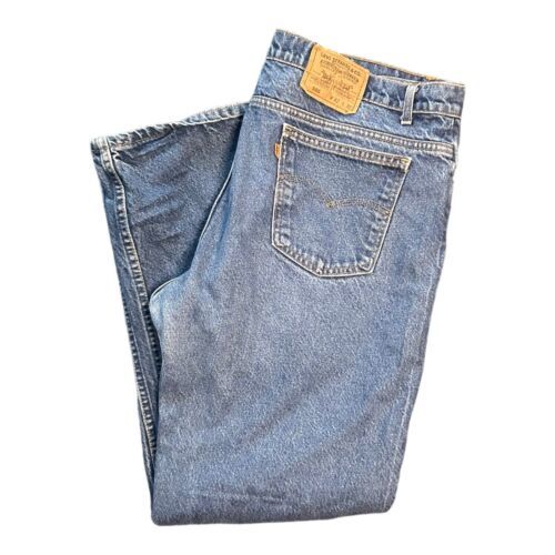 Vintage Levi´s 505 Jeans 42x30 Orange Tab Blue Denim Straight Leg