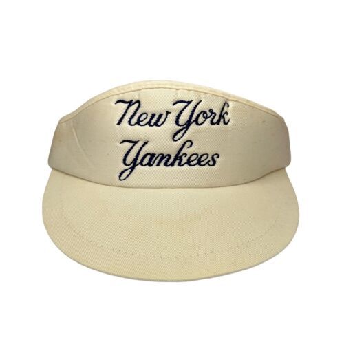 Vintage NY New York Yankees MLB Baseball Embroidered Rare Foam Sun Visor Hat Cap 海外 即決