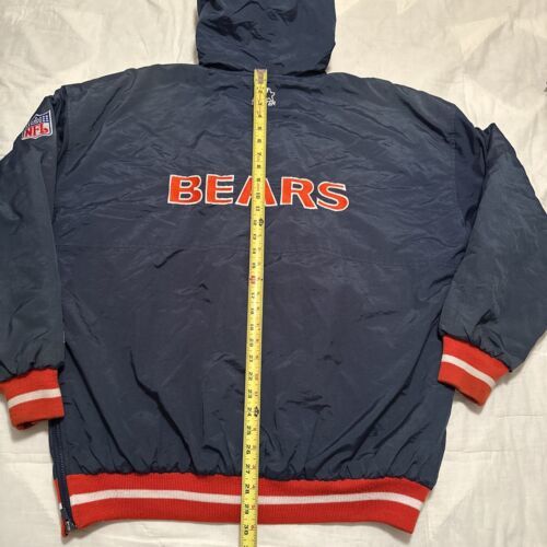 Chicago Bears Starter Jacket XL NR Auction FADED LOOK 海外 即決-