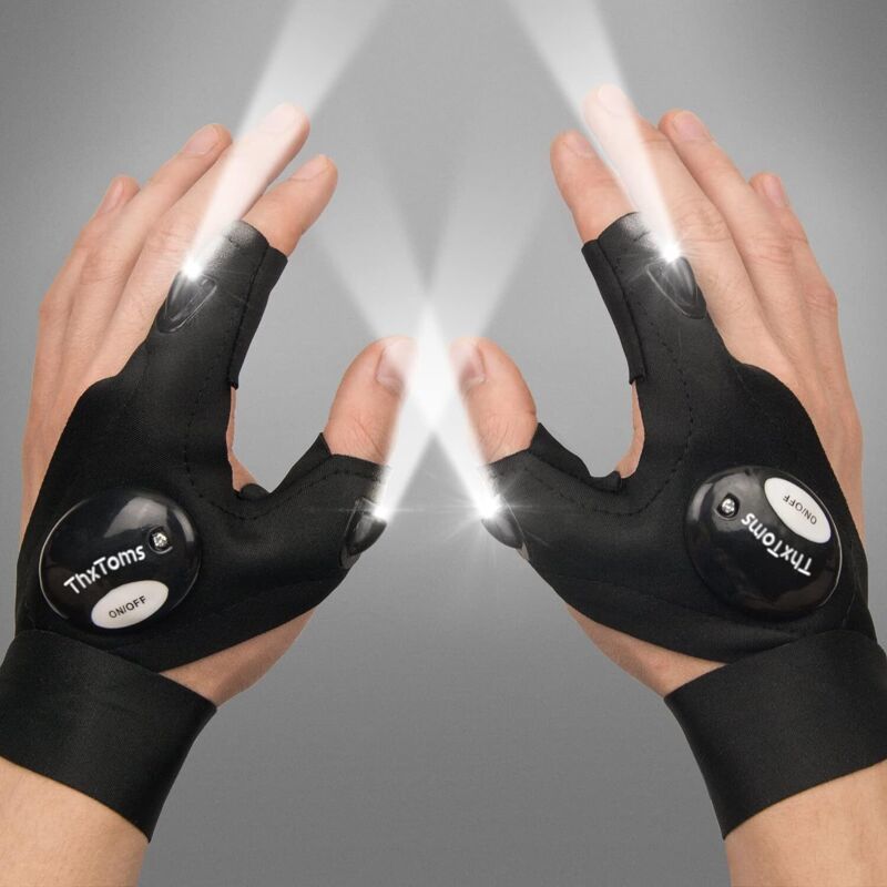 LED Flashlight Gloves Gifts for Men， Father´S Day， Unique