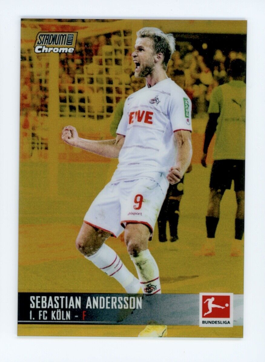 2022 Sebastian Andersson Topps Stadium Club Chrome Gold Refractor FC Koln 9/50 海外 即決代行