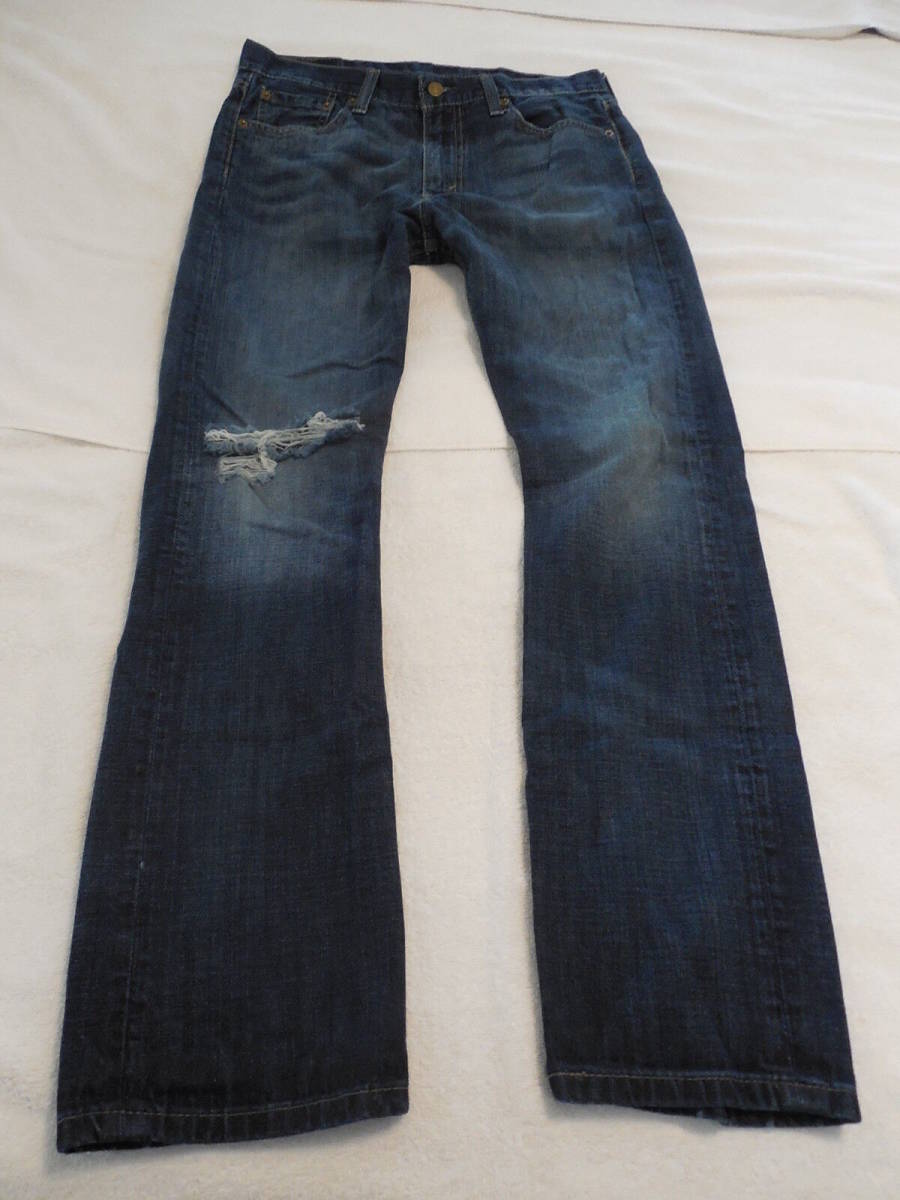 LEVI´S 513 Mens Dark Blue Jeans Measured W32 x L30.5 Lighter Weight 海外 即決