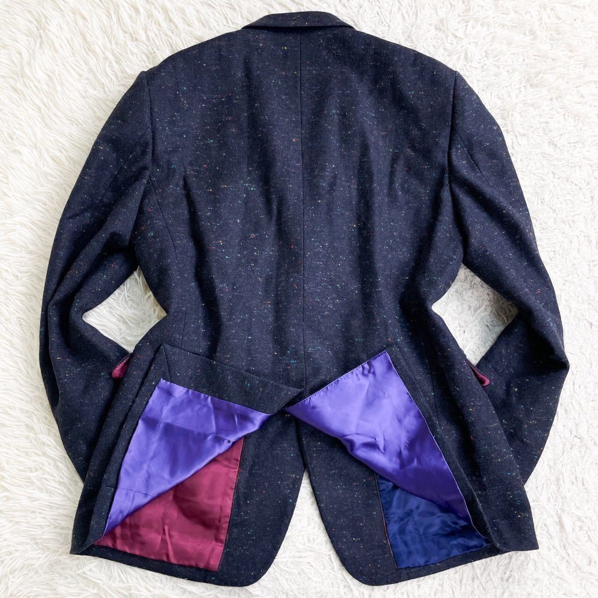 希少デザイン!!! ポールスミスロンドン『幻の逸品』Paul Smith LONDON テーラードジャケット M MOON ムーン ウール100% コラボ ブラック_画像4