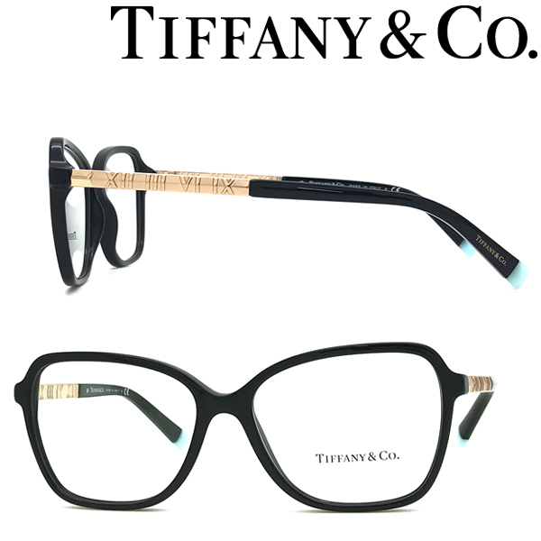 TIFFANY&Co. ティファニー メガネフレーム ブランド ブラック×ゴールド 眼鏡 TF2211-8001の画像1