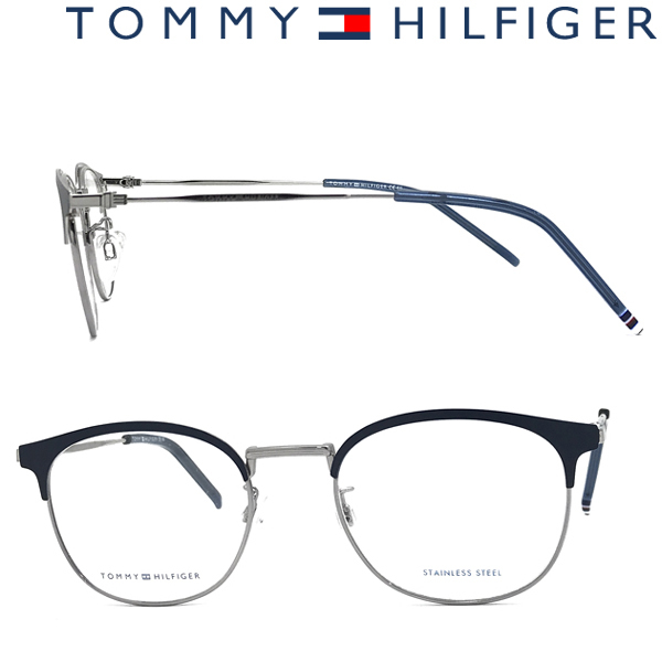 TOMMY HILFIGER メガネフレーム ブランド トミーヒルフィガー マットネイビー×ガンメタルシルバー 眼鏡 TH1899F-KUO_画像1