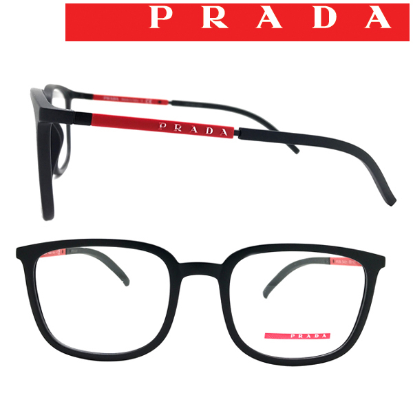 PRADA LINEA ROSSA メガネフレーム ブランド プラダ リネアロッサ マットブラック 眼鏡 0PS-05NV-1BO1O1