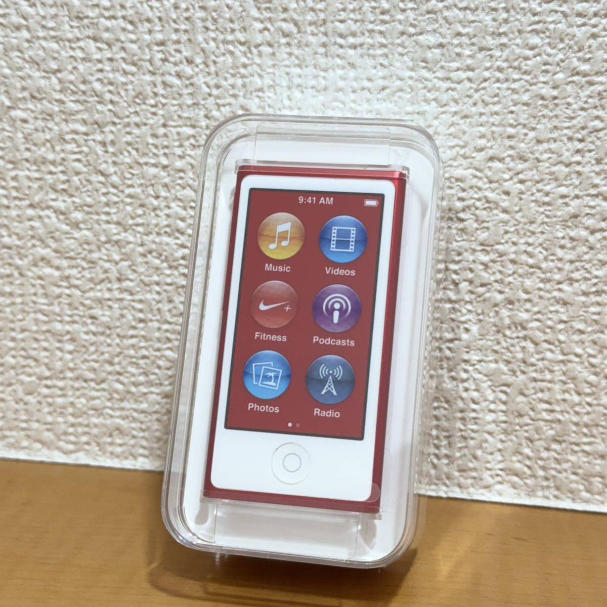 【新品未開封】iPod nano (PRODUCT) RED Special Edition MKN72J/A 16GB 第7世代 Apple 廃盤品【送料込み】 _画像3