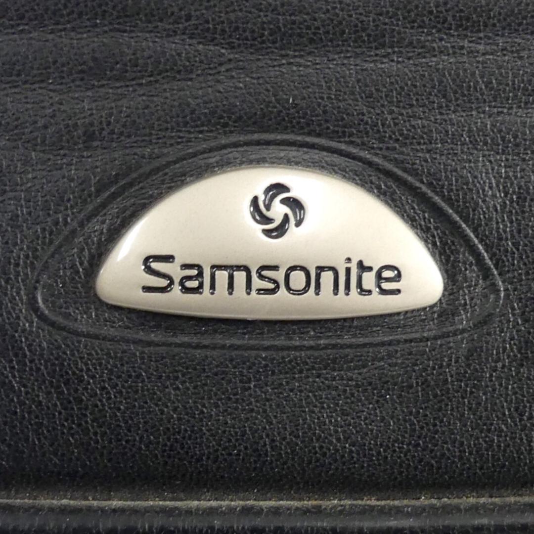  prompt decision *Samsonite* leather Pilot case Samsonite men's black original leather travel bag real leather business bag attache case shoulder 