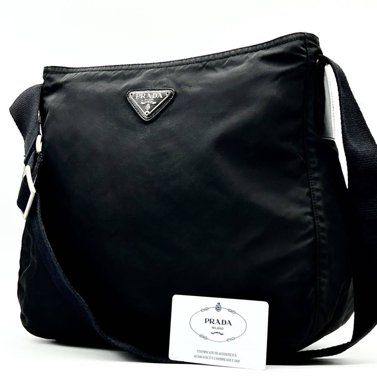 60%OFF】 プラダ 1円○美品○PRADA ショルダーバッグ ブラック 黒
