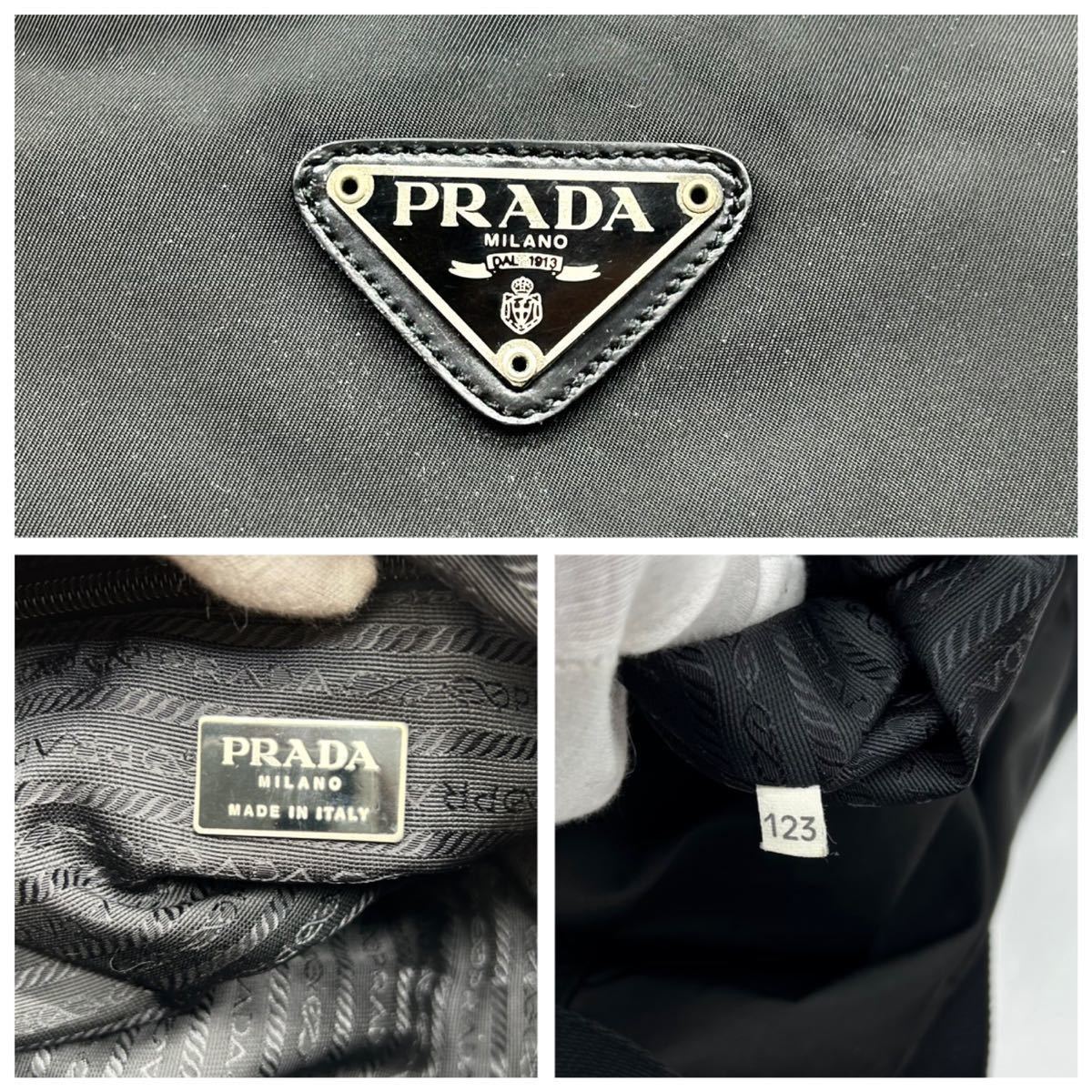 60％OFF】 プラダ 1円○美品○PRADA ショルダーバッグ ブラック 黒