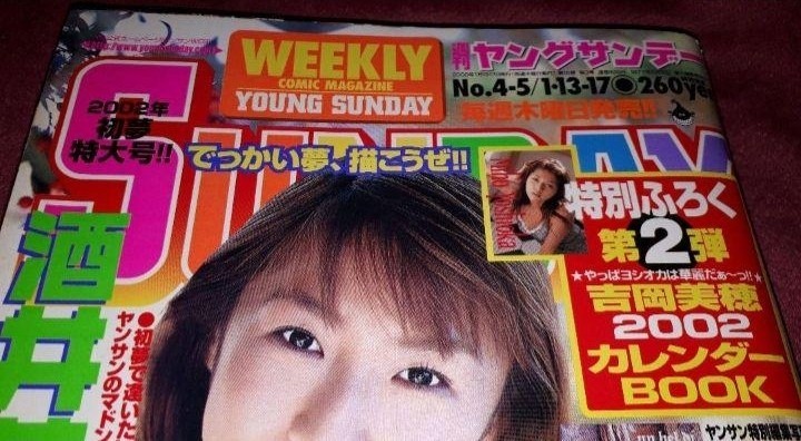 ヤングサンデー　2002年　雑誌　表紙　酒井若菜_画像2