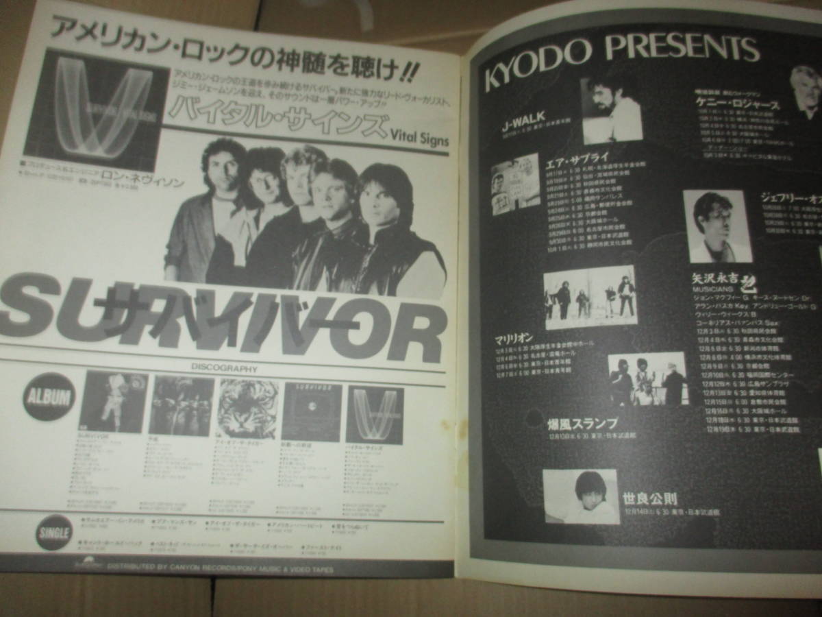 ツアー・パンフレット サバイバー Survivor アイ・オブ・ザ・タイガー Eye of the Tiger キャメロン・バートン _画像10