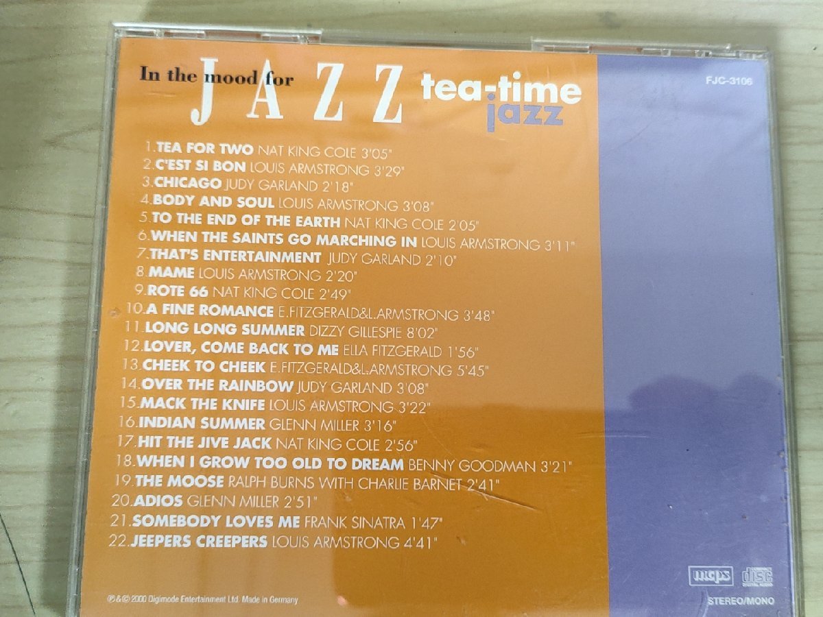 CD イン・ザ・ムード・フォー・ジャズ/In the mood for JAZZ tea-time Jazz/ティータイムジャズ/ナット・キング・コール/FJC-3106/D325700_画像2