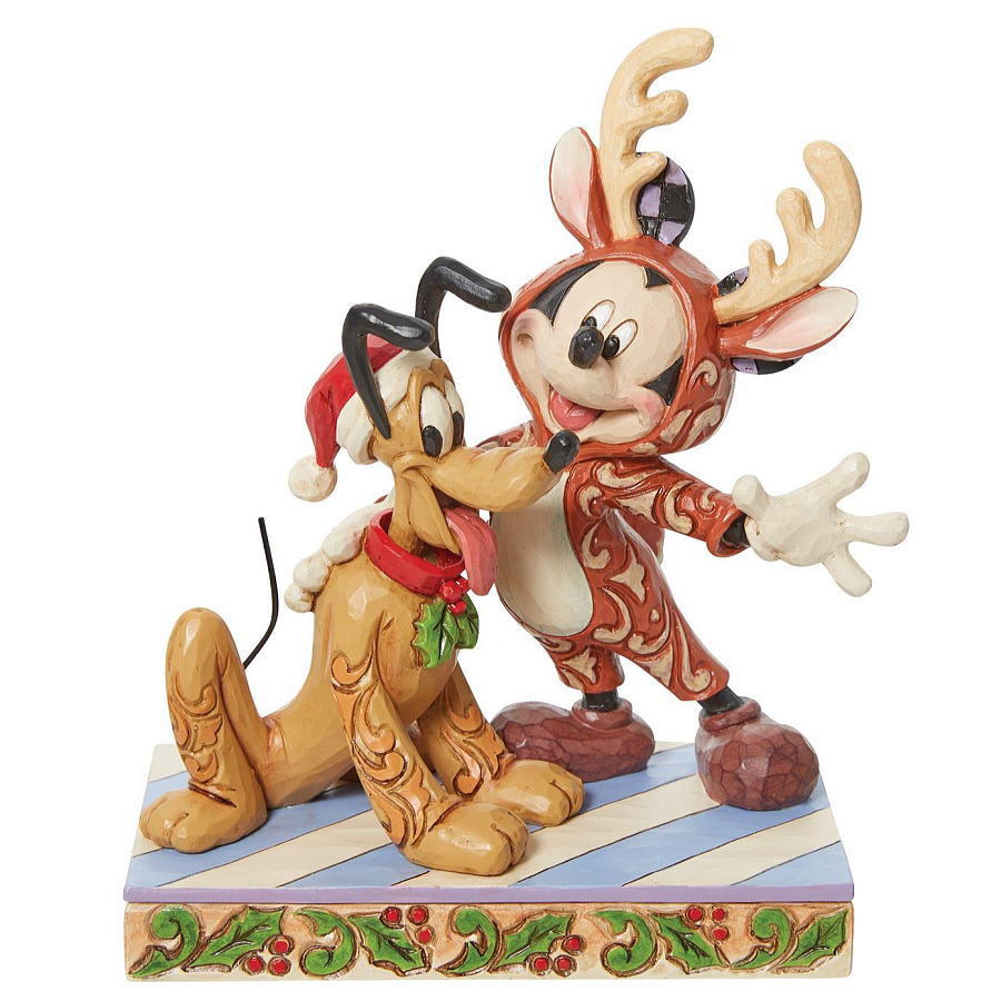 ディズニー　ミッキー＆プルート　ジム・ショーア・フィギュア　ディズニートラディション　『Festive Friends』　2023年　新品