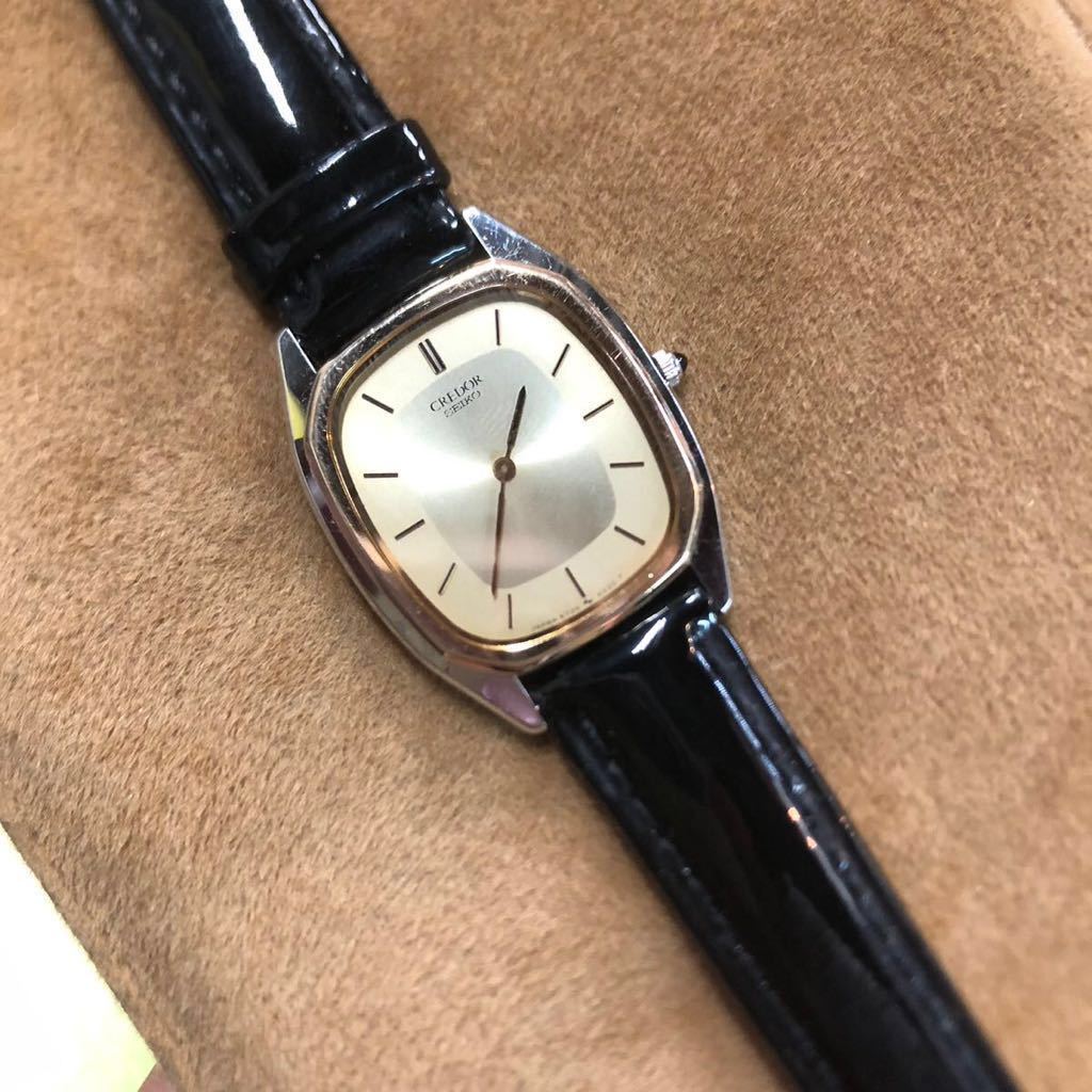 レザーケース付き　未使用　SEIKO CREDOR セイコー　クレドール　クォーツ14k レディース腕時計 ジャンク品_画像1