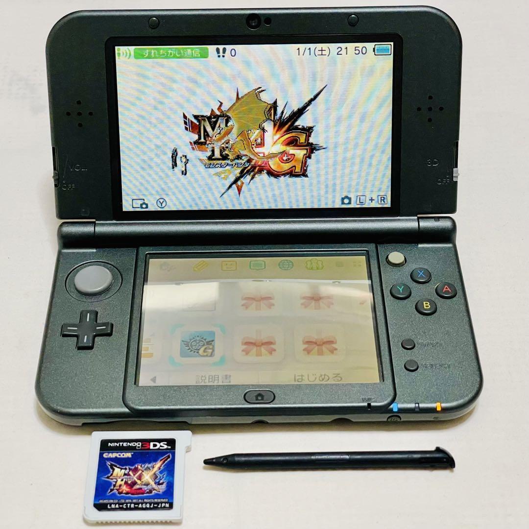 中古良品】New ニンテンドー3DS LL 本体ブラックモンスターハンター