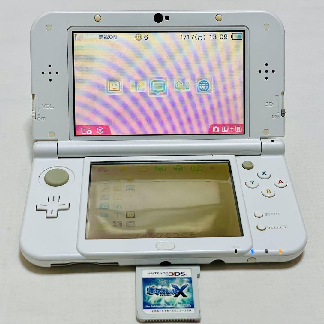 New ニンテンドー 3DS LL 本体 ホワイト ポケットモンスターX ソフト付