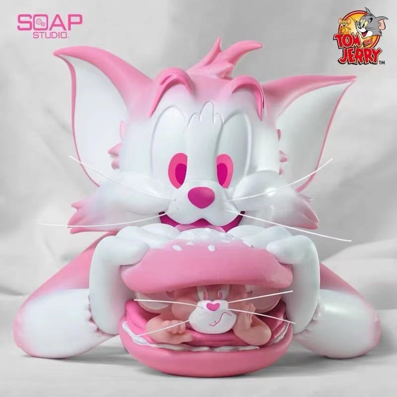 『ピンク・バーガー』TOM&JERRY ソープスタジオ　SOAP STUDIO トムとジェリー　フィギュア　ソフビ　PINK BURGER Ver. 正規品　送料込み_画像1