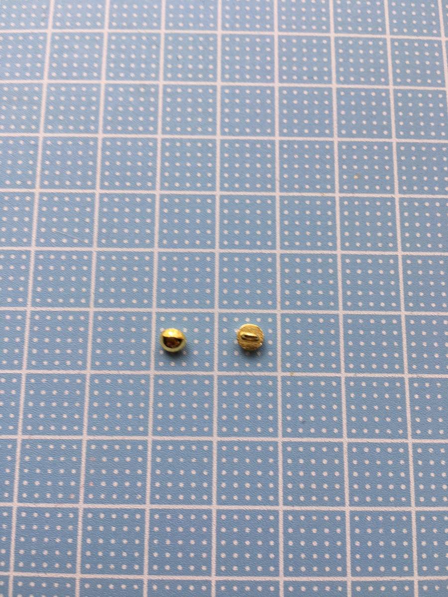 金色　丸・きのこ型ボタン　20個 　約極小 小さめ ハンドメイド材料 デコ材料 ドール用 人形用 ミニチュア用　46_画像3