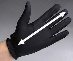 警察　グローブ　Ｍサイズ　ブラック　手袋　standard　オールシーズン　ポリスロゴ入り　黒　シンプル　合成皮革　POLICE　新品 1020_ぴったりジャストサイズに作られていま