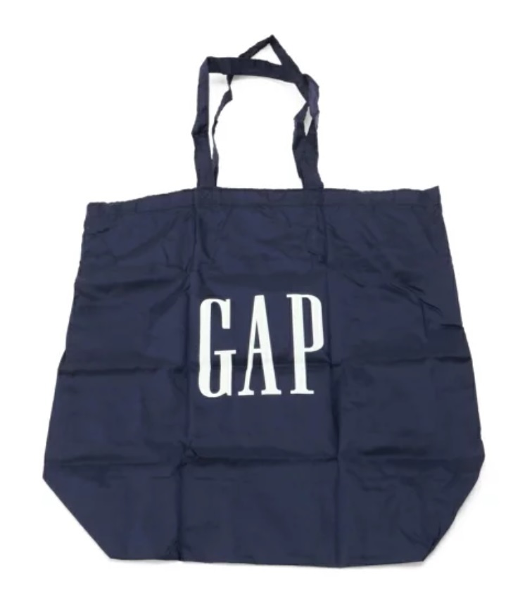 【送料込・新品】 GAP ロゴ エコバッグ ブルー_画像2