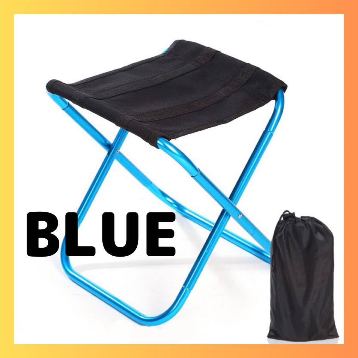 【レッド】折りたたみ椅子 コンパクト アウトドアチェア  軽量 ミニチェア