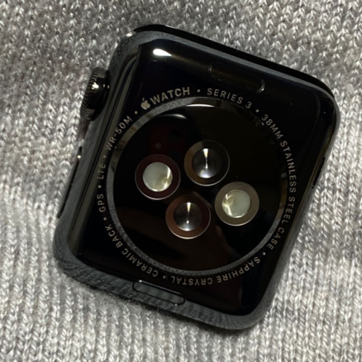 Apple WatchSeries 3GPS + Cellularブラックステンレススチール38mmアップルウォッチセルラーモデル