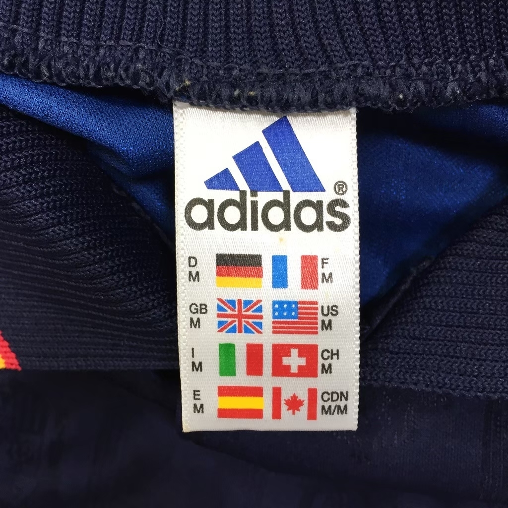 ◆激レア！ 入手困難◆Adidas/アディダス 半袖 ビンテージ ユニフォーム サッカーブルー ネイビー ホワイト M メンズ K17 ｃ5112_画像4