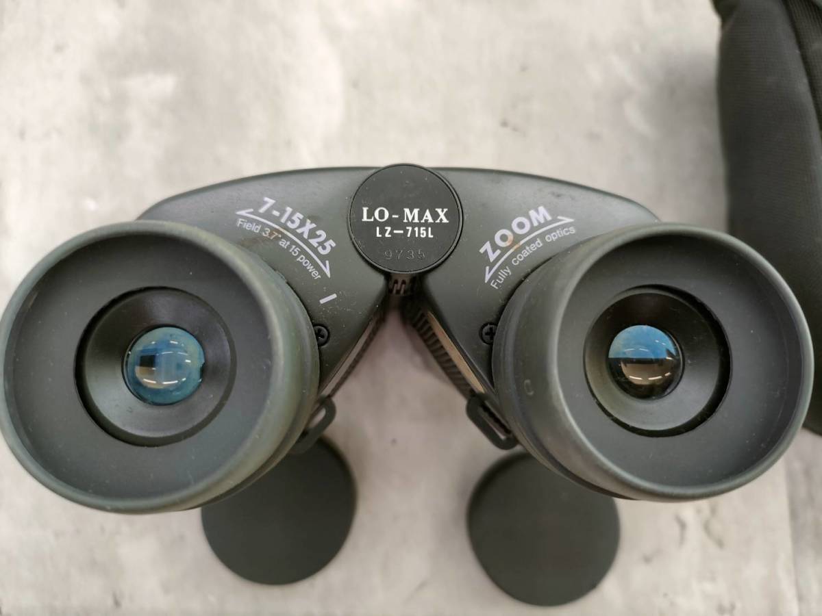 ◎0510j0603 LO-MAX/ローマックス 双眼鏡 LZ-715L BINOCULARS 7-15×25 ソフトケース付　※同梱不可_画像3