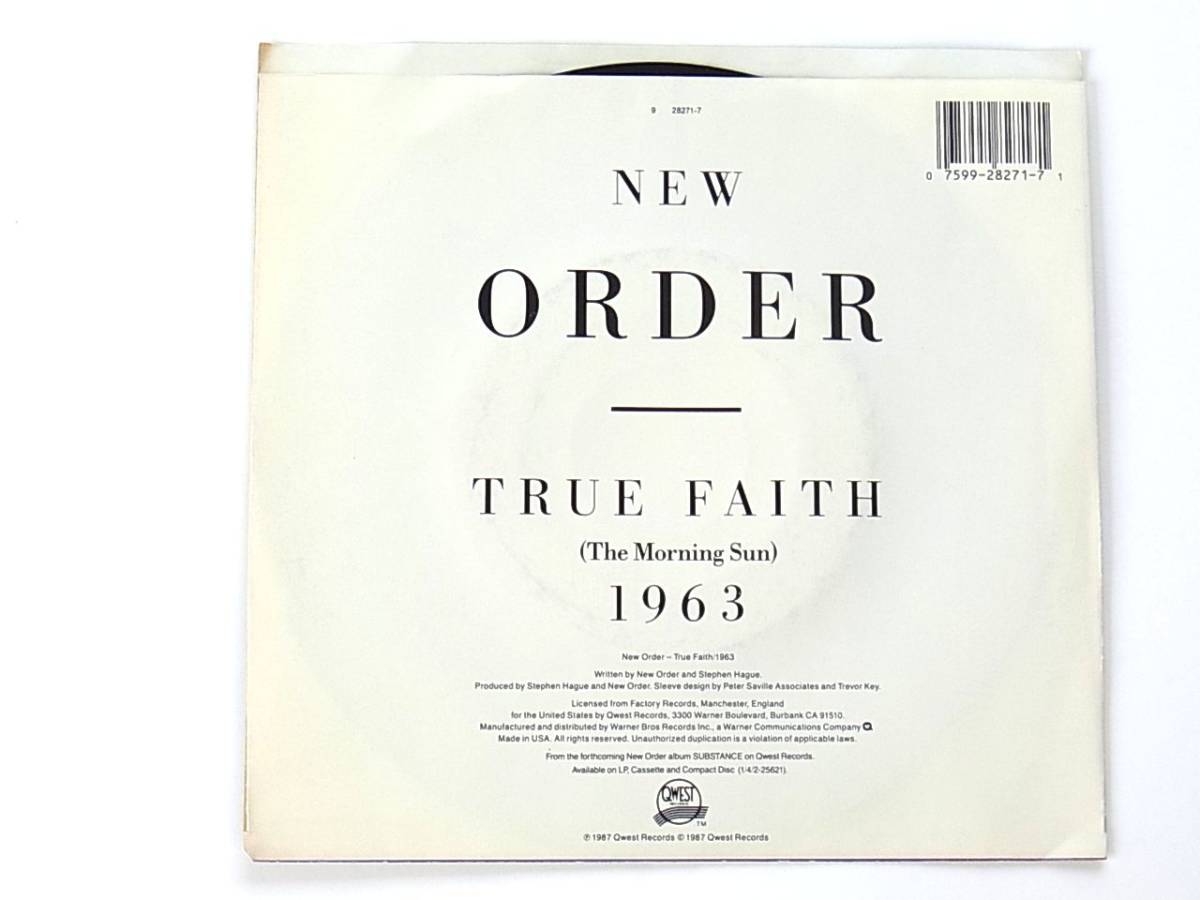 [n038]★US盤EP★ニュー・オーダー★New Order★True Faith★7inch★7インチ★シングル_画像2