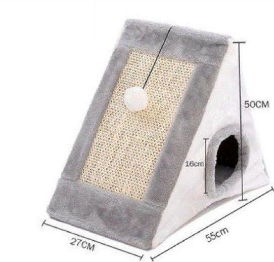 猫ベッド  猫ハウス  ペットベッド  爪とぎ付き  キャットテント