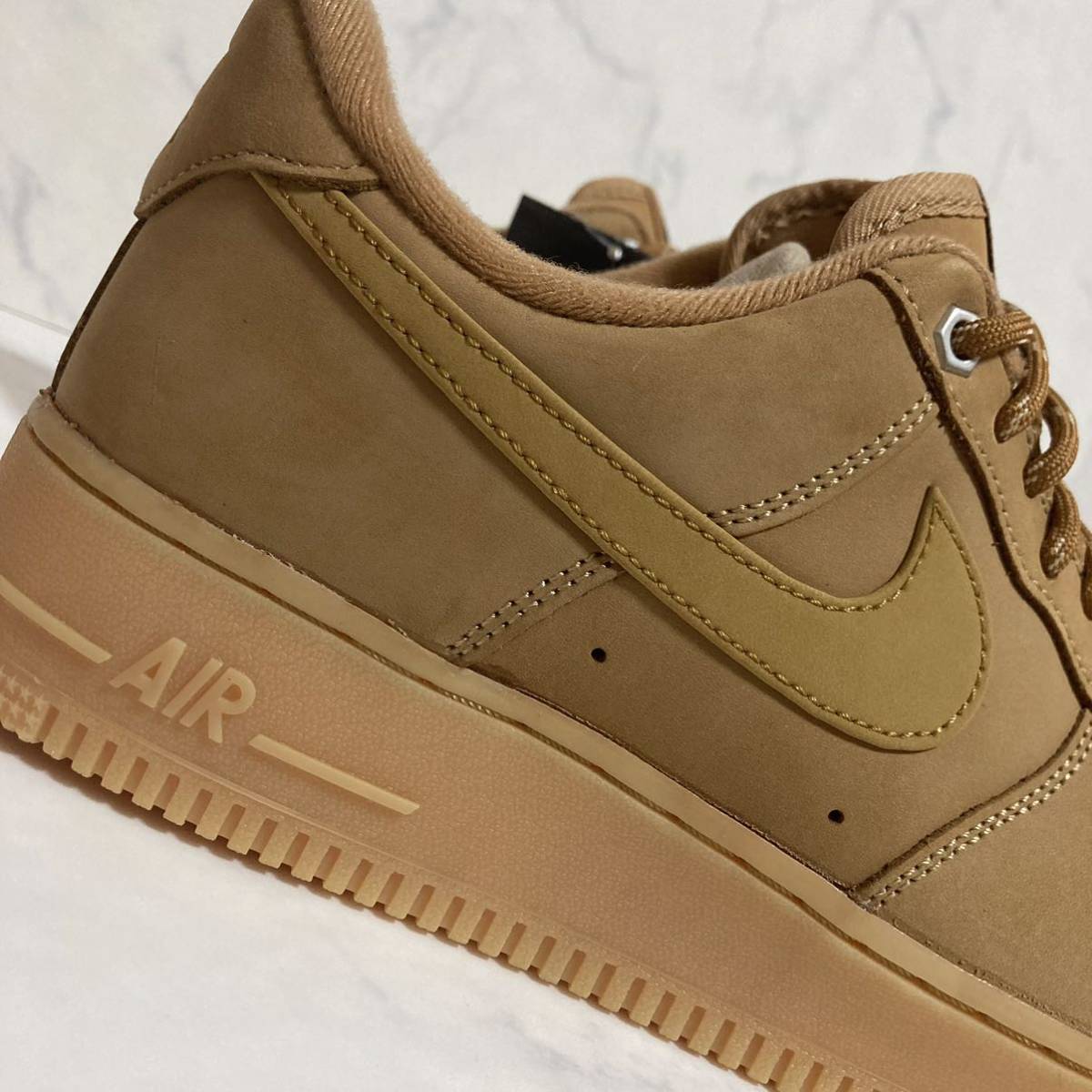 ★送料無料★【新品】23.5cm Nike Air Force 1 Low Flax/Wheatナイキ エアフォース1 ロー フラックス/ウィート ブラウン 茶色 スウェード_画像7