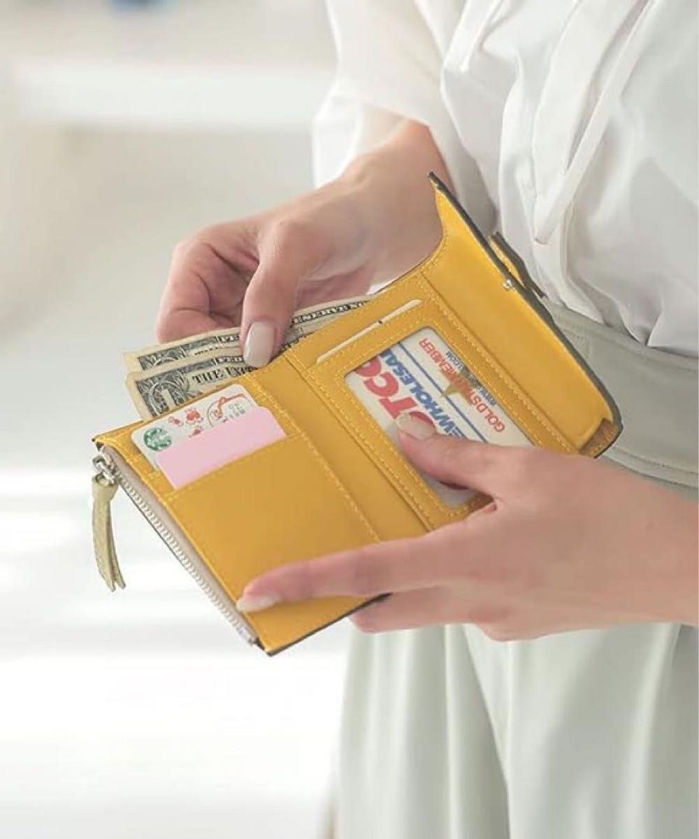 処分価格　財布　レディース　三つ折り財布　コンパクト　ミニ財布　キャッシュレス
