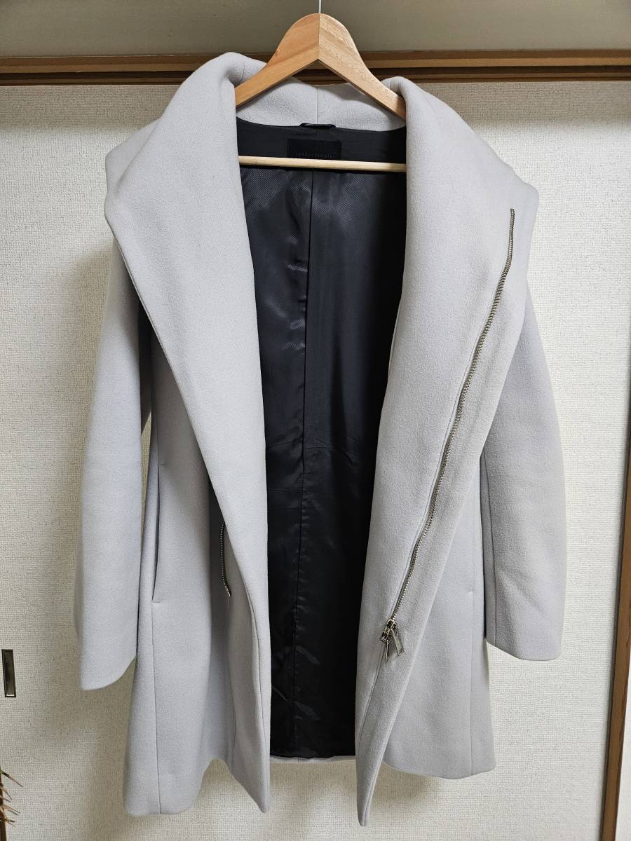 【美品】ジュンハシモト WRAP COAT ラップコート　WOOL MELTON グレー サイズ3【M】_画像3