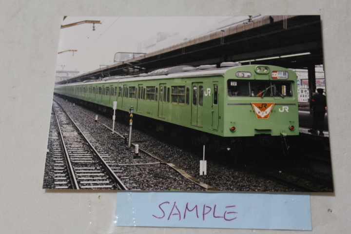 【鉄道写真　１枚　退色あり】JR 東日本　103系 川越線 新生JR HM 1987年 E版サイズ_画像1