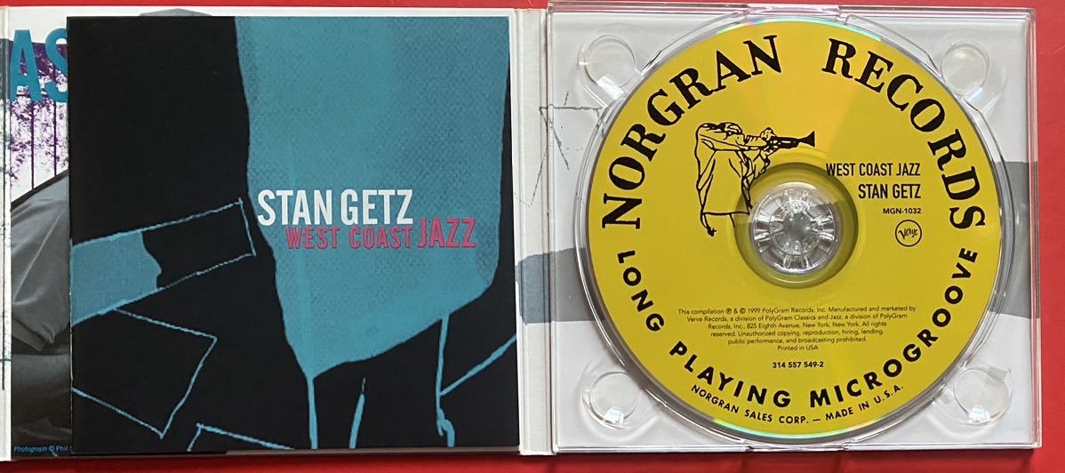【CD】STAN GETZ「WEST COAST JAZZ +7」スタン・ゲッツ 輸入盤 ボーナストラックあり 盤面良好 [09030256]_画像3