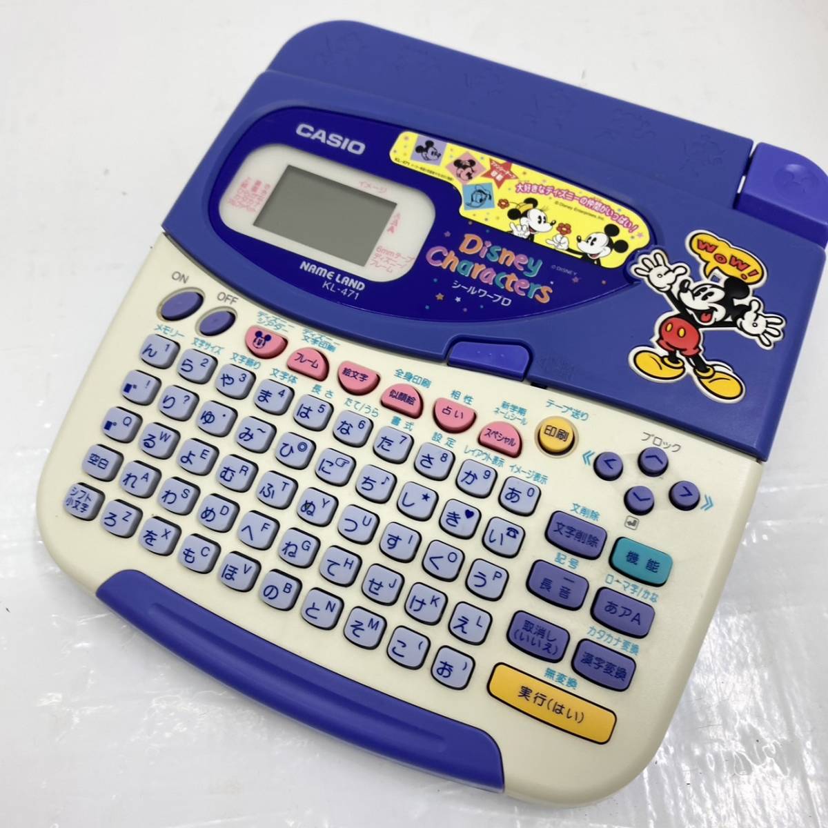 送料無料h53613 CASIO カシオ NAME LAND ネームランド KL-471 シールワープ ディズニーキャラクターズ 取り扱い説明書付き