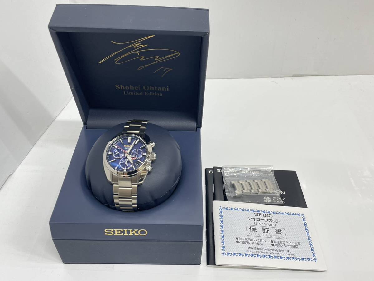 送料無料h52745 SEIKO セイコー 腕時計 ASTRON アストロン 大谷翔平 SBXC115 5X53-0BT0 可動品 美品