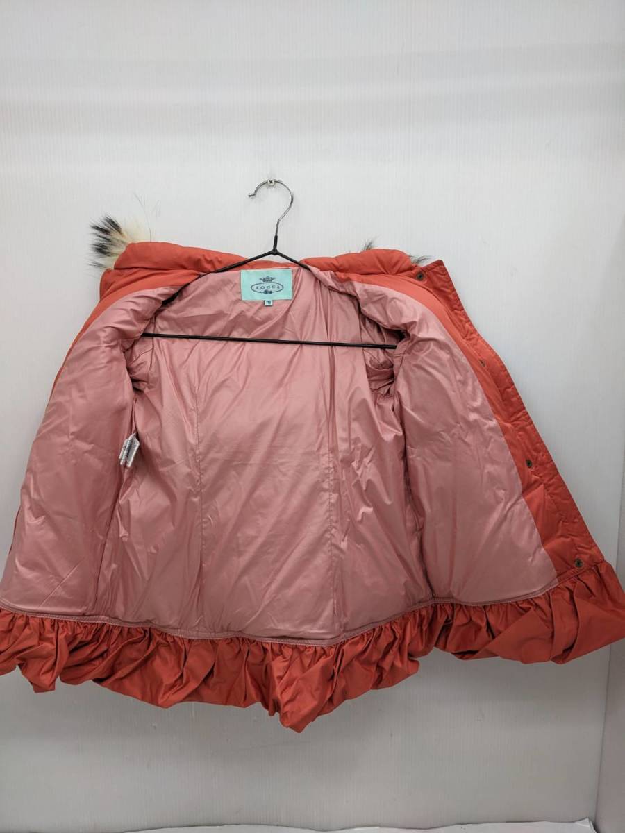  free shipping h53704 TOCCA Tocca down jacket casual tops outer Kids girl 110 pink series orange series 