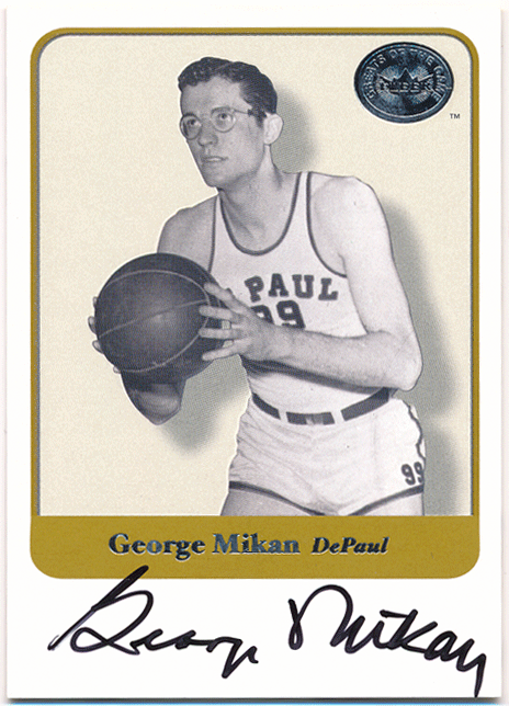 George Mikan NBA 2001 Fleer Greats of the Game Signature Auto 直筆