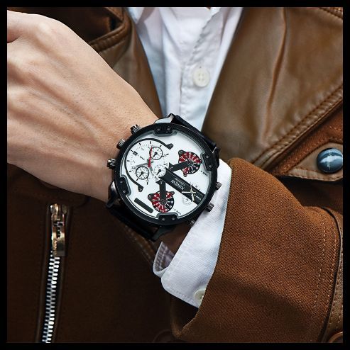  原文:●未使用●新品●XINEW(黒)腕時計クロノグラフ timex rado longines 機械式09
